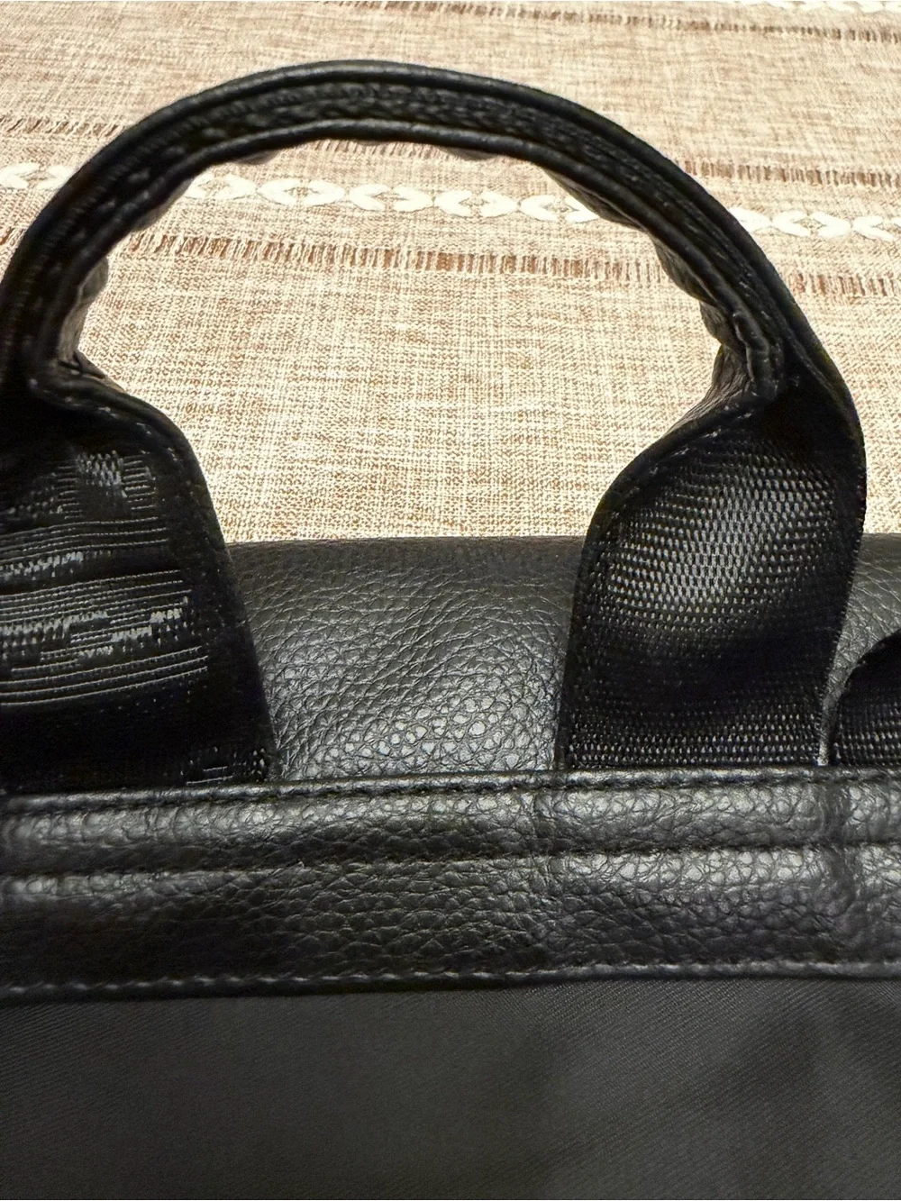 Botkier New York Black Backpack NWOT Nylon Faux Leather Flap Bag